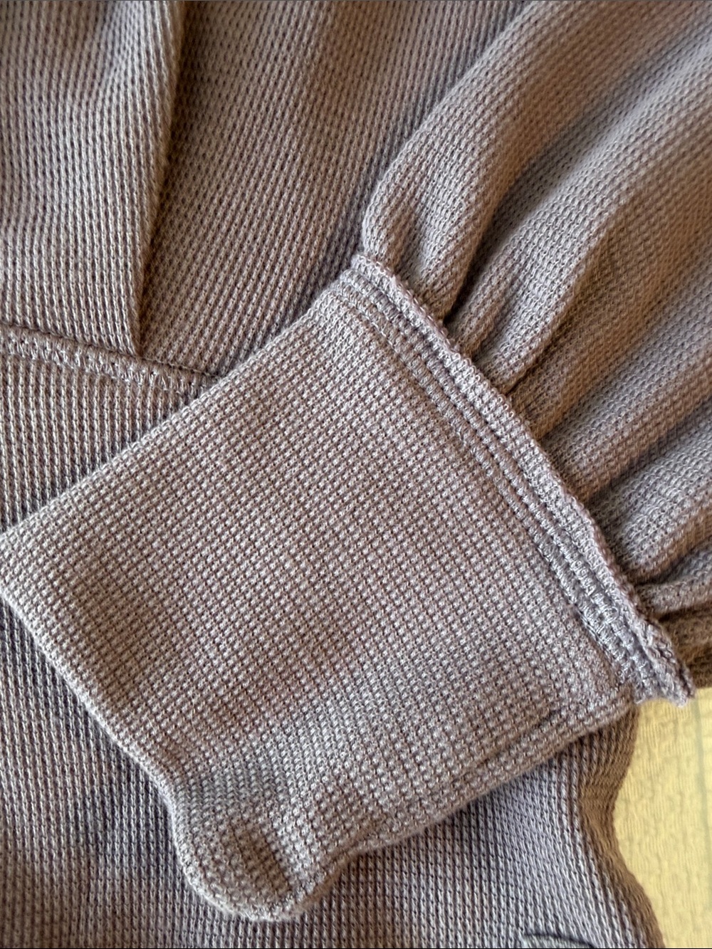 We the Free All Nighter Surpluce Cropped Ribbed V-Neck Top in Dusty Lavender - Picture 6 of 9